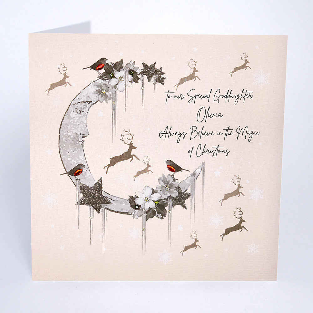 PERSONALISE FOR HER… To our Special Goddaughter Always Believe in the Magic of Christmas