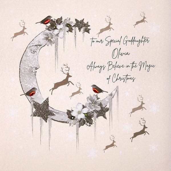 PERSONALISE FOR HER… To our Special Goddaughter Always Believe in the Magic of Christmas