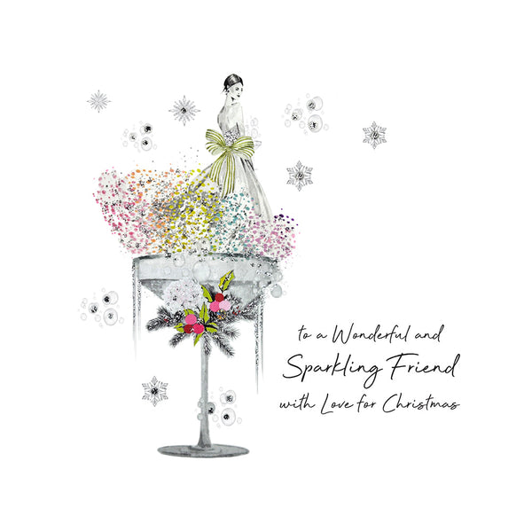 To a Wonderful and Sparkling Friend with Love for Christmas
