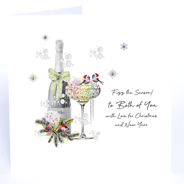 Fizz the Season! to Both of You with Love for Christmas and New Year