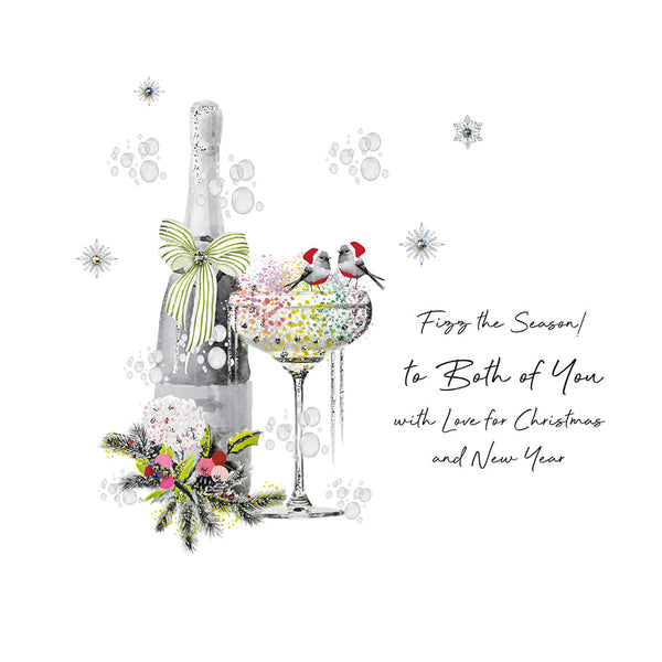 Fizz the Season! to Both of You with Love for Christmas and New Year