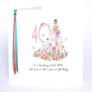40 To a Sparkling Sister with Love (Flower Dress)