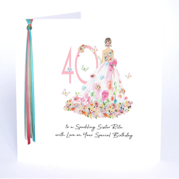 40 To a Sparkling Sister with Love (Flower Dress)