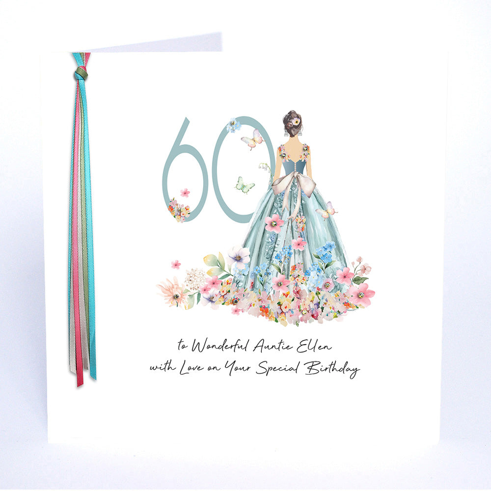 60 To a Wonderful Auntie with Love (Flower Dress)