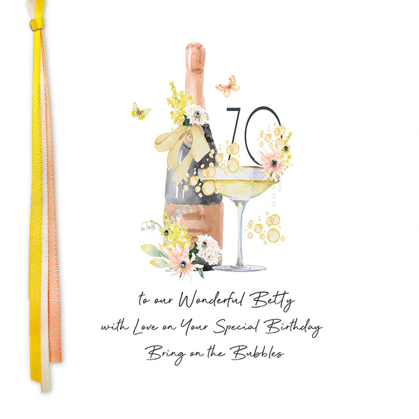 70 With Love on Your Special Birthday (Champagne)