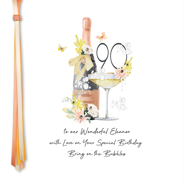 90 With Love on Your Special Birthday (Champagne)