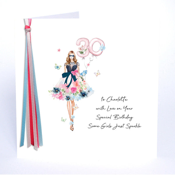 30 with Love on Your Special Birthday Some Girls Just Sparkle (Lady Balloons)