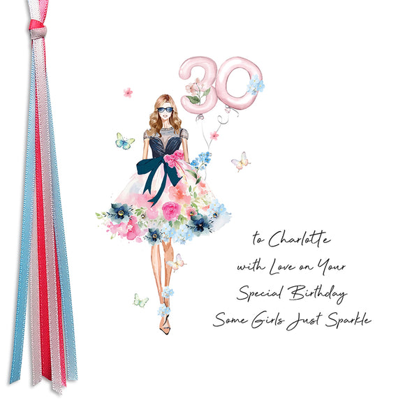 30 with Love on Your Special Birthday Some Girls Just Sparkle (Lady Balloons)