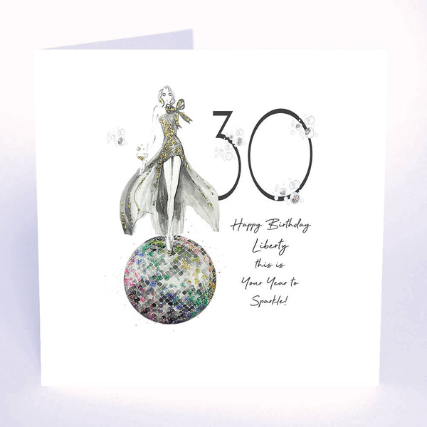 30 Happy Birthday this is Your Year to Sparkle (Lady Glitterball)