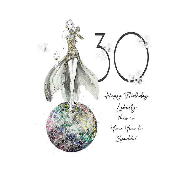 30 Happy Birthday this is Your Year to Sparkle (Lady Glitterball)