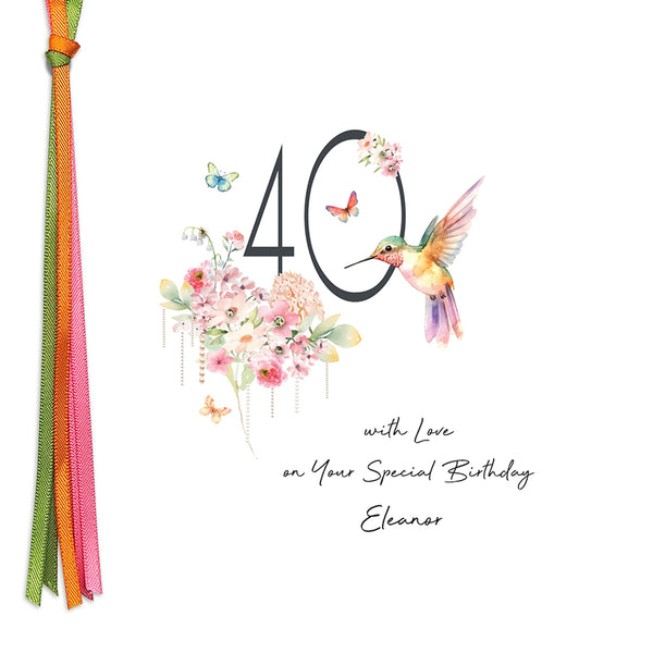 40 with Love on Your Special Birthday (Hummingbird)