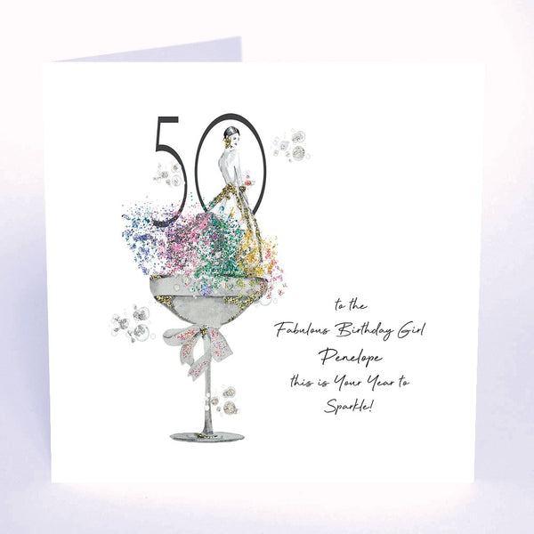 50 to the Fabulous Birthday Girl this is Your Year to Sparkle! (Lady Coupe)