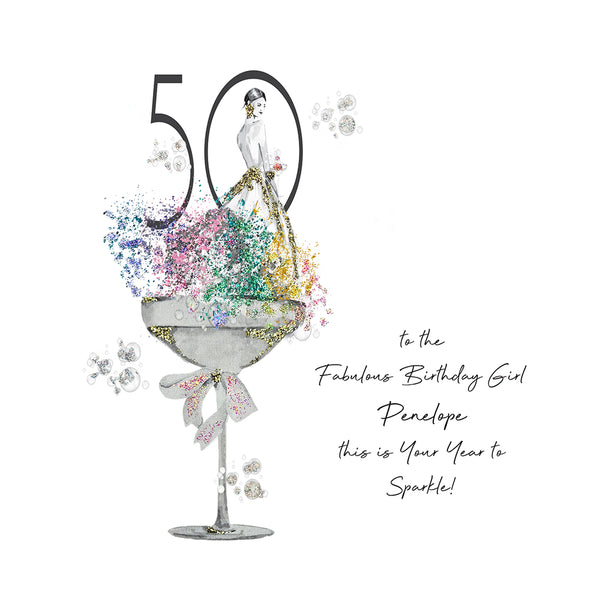 50 to the Fabulous Birthday Girl this is Your Year to Sparkle! (Lady Coupe)