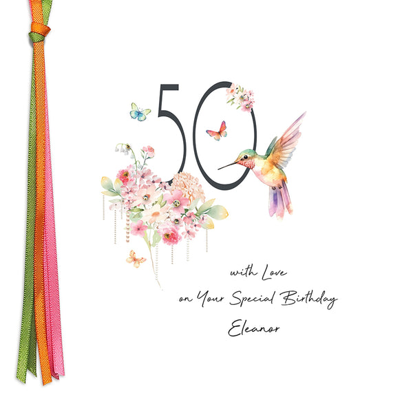50 with Love on Your Special Birthday (Hummingbird)