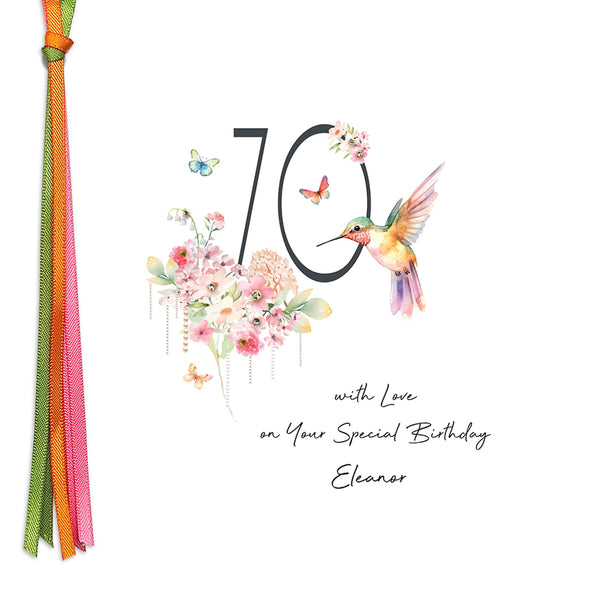 70 with Love on Your Special Birthday (Hummingbird)