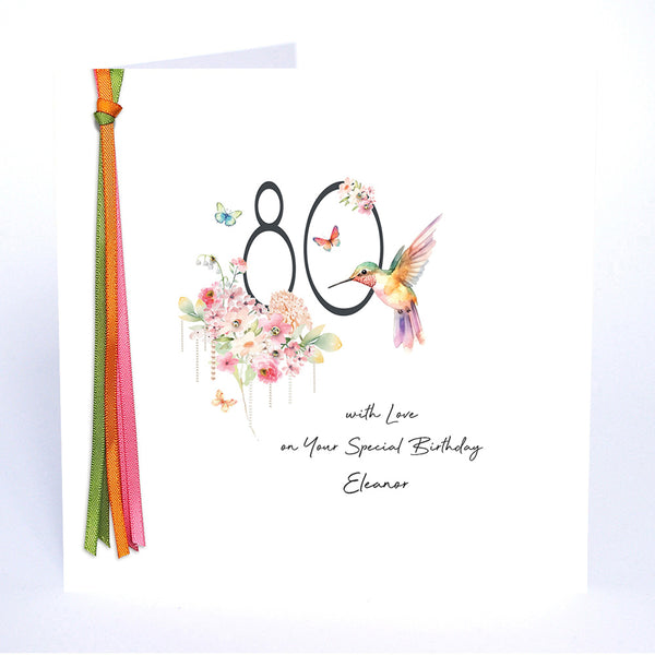 80 with Love on Your Special Birthday (Hummingbird)