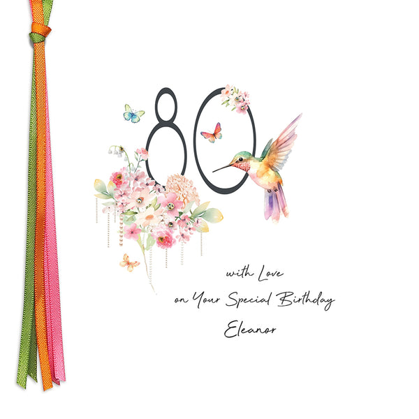 80 with Love on Your Special Birthday (Hummingbird)