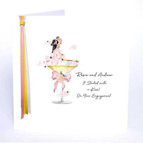 It Started with a Kiss! On Your Engagement (Couple Coupe)