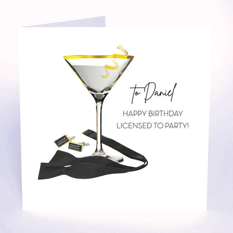 Happy Birthday Licensed to Party! (Martini)