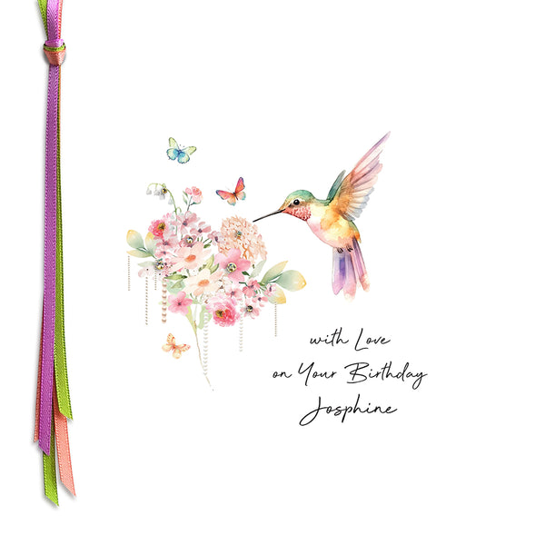 with Love on Your Birthday (Hummingbird)