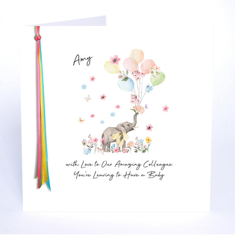 You're Leaving to Have a Baby (Elephant/Balloons)