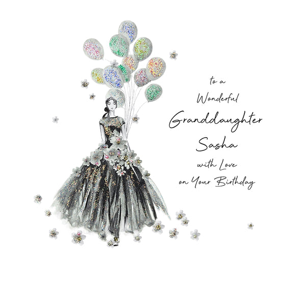 to a Wonderful Granddaughter with Love on Your Birthday (Lady Balloons)
