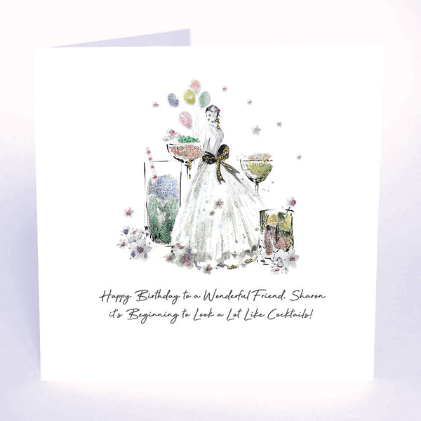 Happy Birthday Wonderful Friend, it's Beginnng to Look a Lot Like Cocktails! (Lady Cocktails)