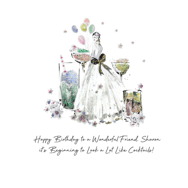 Happy Birthday Wonderful Friend, it's Beginnng to Look a Lot Like Cocktails! (Lady Cocktails)