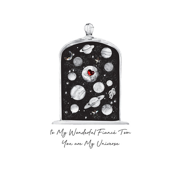 To My Wonderful Fiancé You are My Universe (Planets)