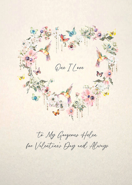 One I Love for Valentine's Day and Always (Heart Wreath)