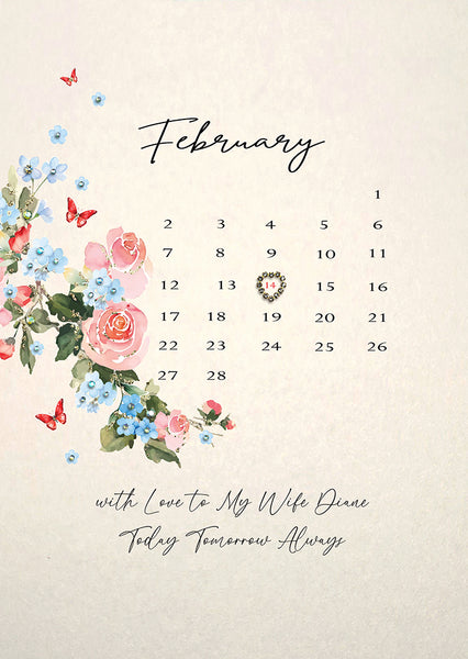 With Love Today Tomorrow Always (Valentine's Day Calendar)