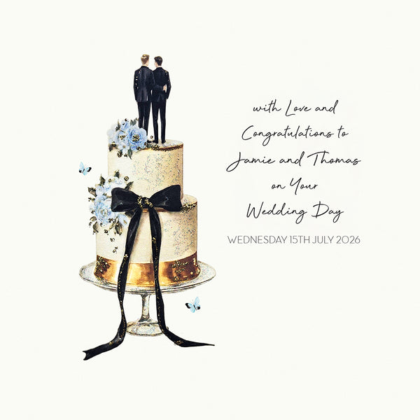 With Love and Congratulations on Your Wedding Day (Mr and Mr Cake)