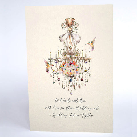 With Love for Your Wedding and a Sparkling Future Together (Chandelier)