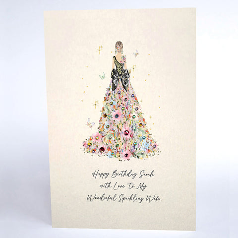 Happy Birthday with Love to My Sparkling ... (Lady Dress)