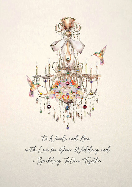 With Love for Your Wedding and a Sparkling Future Together (Chandelier)