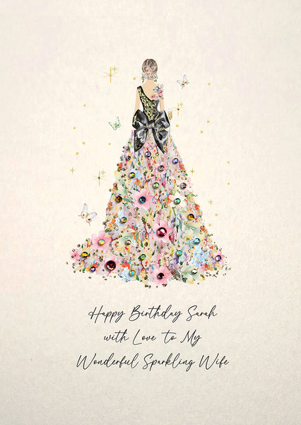 Happy Birthday with Love to My Sparkling ... (Lady Dress)