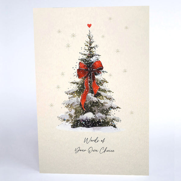 Words of Your Own Choice (Christmas Tree Red Bow)