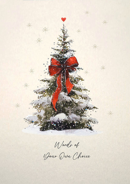 Words of Your Own Choice (Christmas Tree Red Bow)