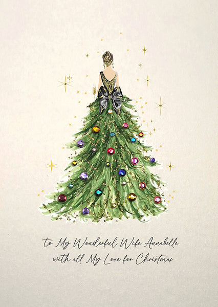 To a Wonderful ... With all My Love for Christmas (Lady Dress)
