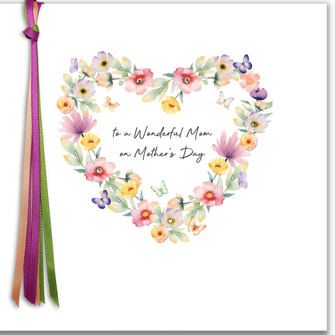 To a Wonderful Mom on Mother's Day (Heart Wreath)