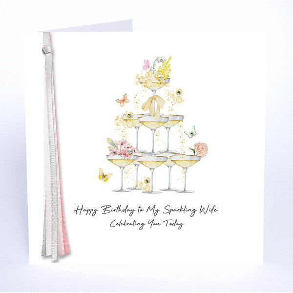 Happy Birthday To My Sparkling Wife Celebrating You Today