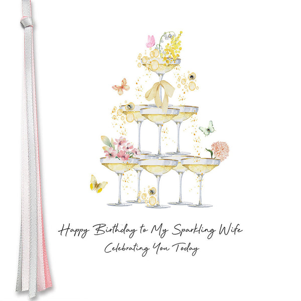 Happy Birthday To My Sparkling Wife Celebrating You Today