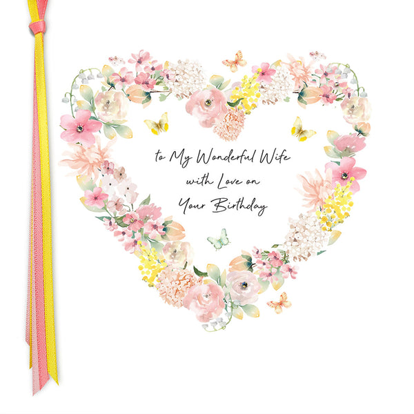 To My Wonderful Wife With Love On Your Birthday