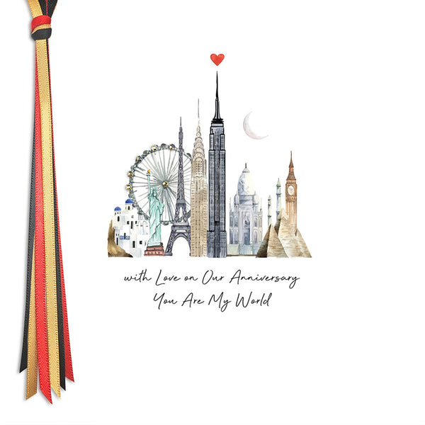 With Love On Our Anniversary You Are My World