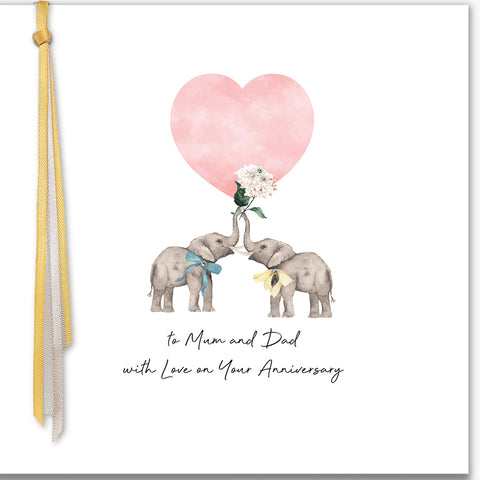 To Mum & Dad With Love On Your Anniversary