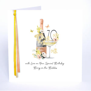 70 With Love On Your Special Birthday Bring On The Bubbles
