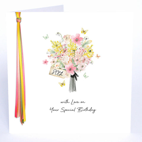80 With Love On Your Special Birthday (Flowers)