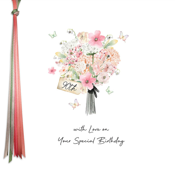 90 With Love On Your Special Birthday (Flowers)