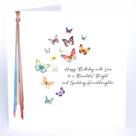 Happy Birthday With Love To A Beautiful, Bright And Sparkling Granddaughter