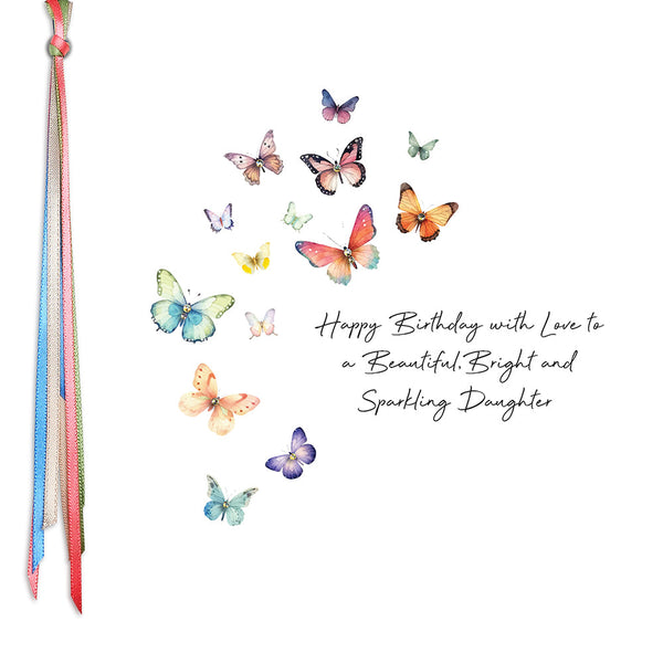 Happy Birthday With Love To A Beautiful, Bright And Sparkling Daughter